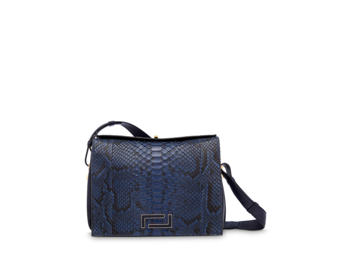 Pia de Lancel - Sac Porte Epaule Exotique - Bleu Petrole