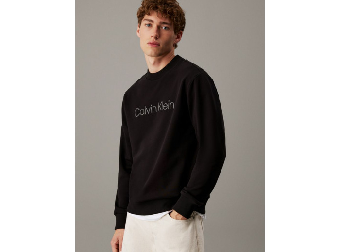 SWEAT-SHIRT AVEC LOGO BRODÉ TEXTURÉ