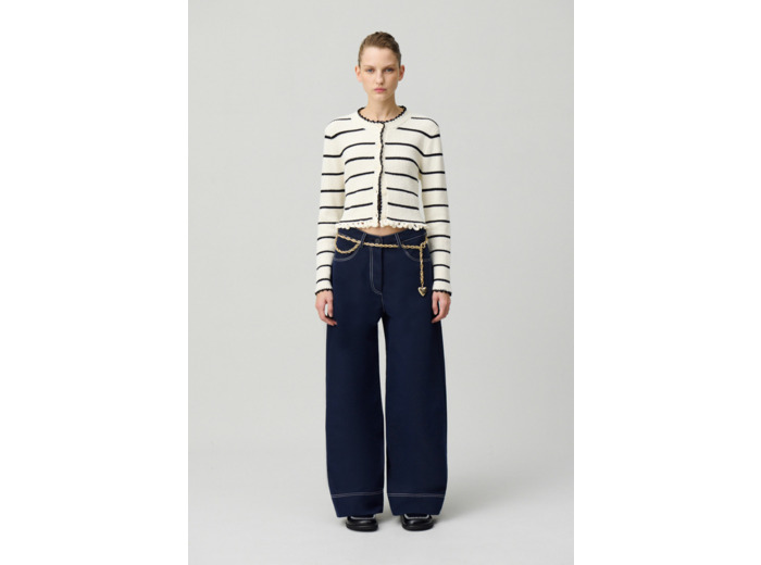 Pantalon large à ourlets
