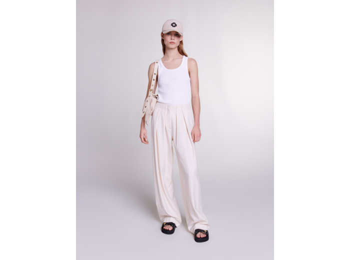 Pantalon de tailleur large