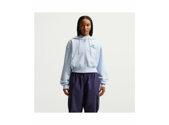 Sweat zip à capuche Femme W NK PHNX FLC FZ HD GLS Bleu