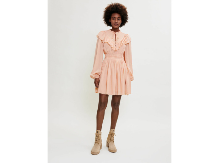 Robe courte à volants