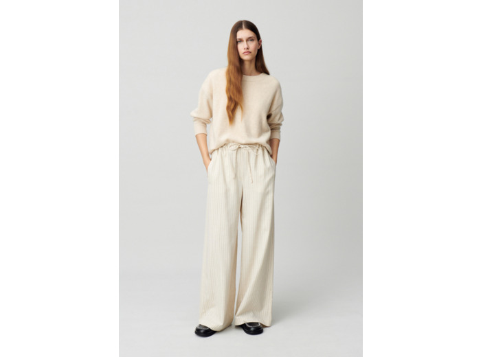 Pantalon large à rayures
