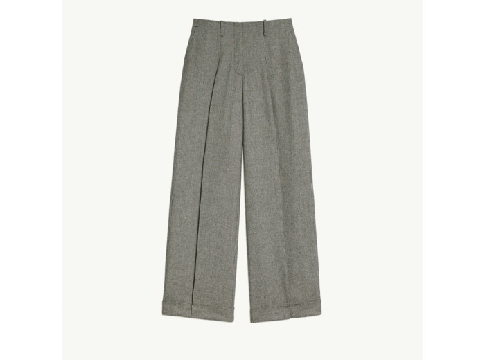 Pantalon large taille haute