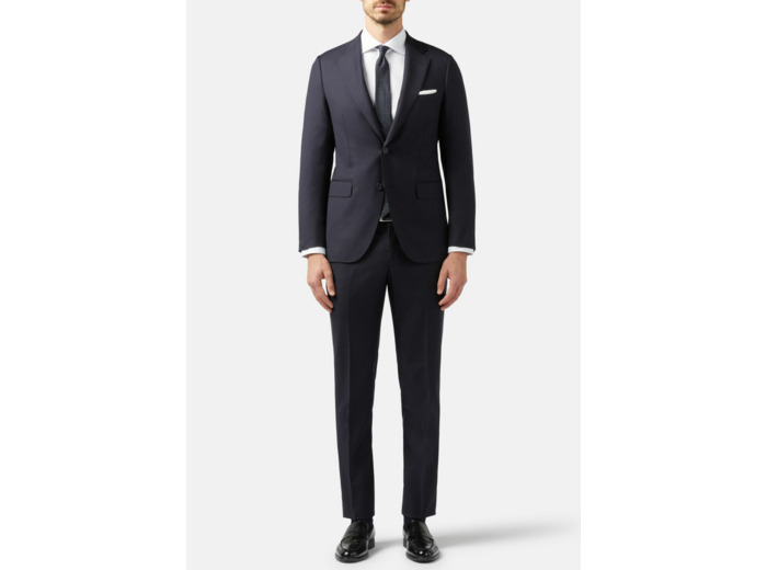 navy wool blazer style duomo