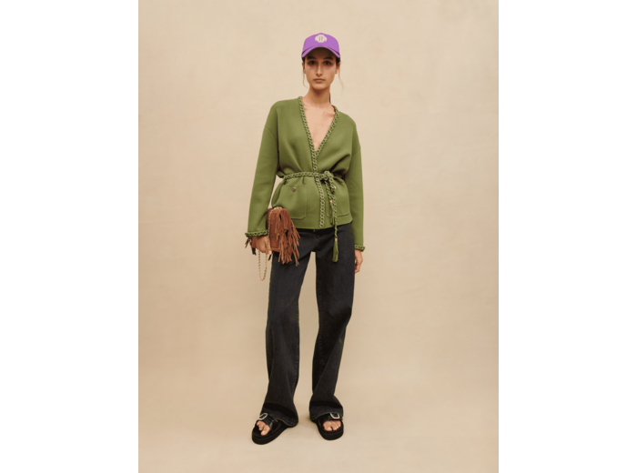Gilet à bords tressés