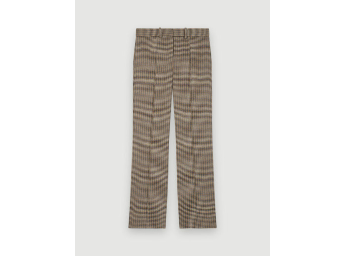 Pantalon droit à carreaux
