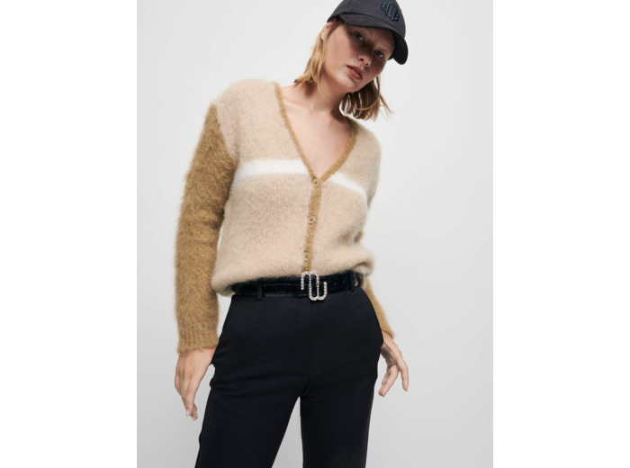 Cardigan en mohair brossé