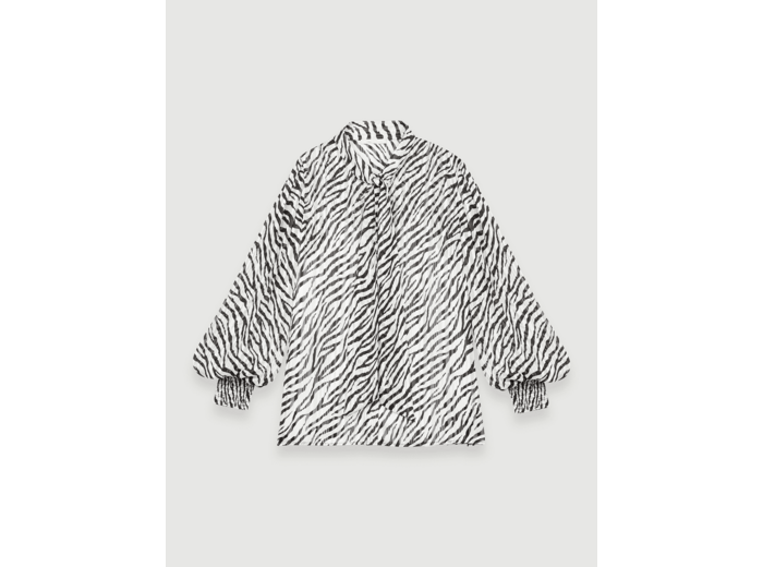 Top en jacquard imprimé zèbre