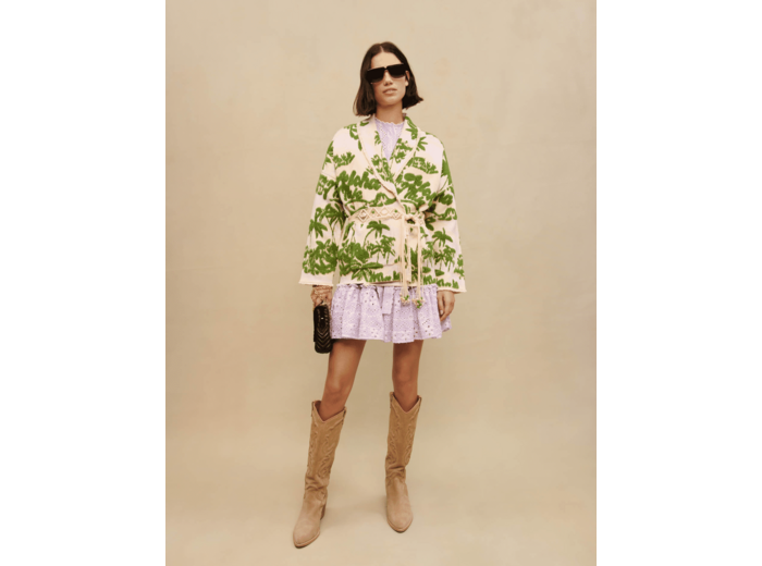 Gilet à motifs palmiers