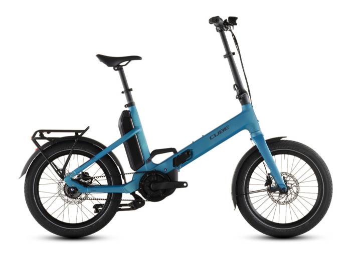 Vélo urbain pliant électrique FOLD HYBRID COMFORT 545 Bleu Azur