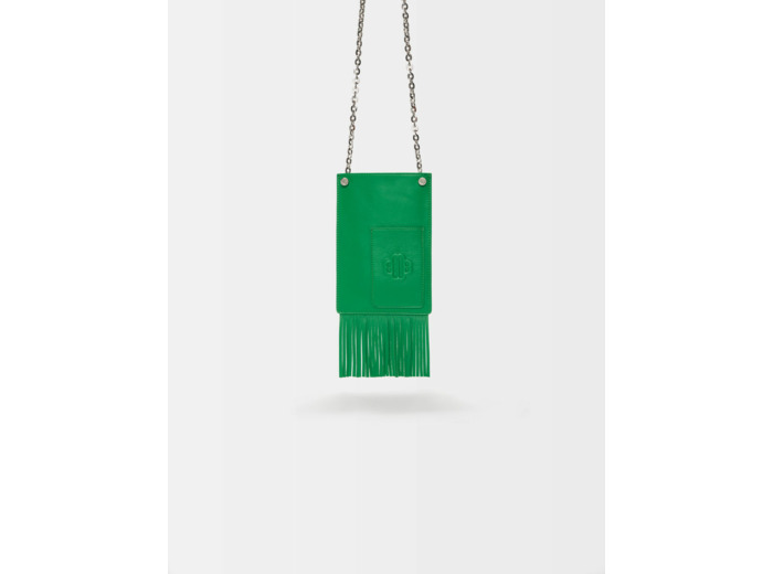 Sac pour téléphone à franges en cuir