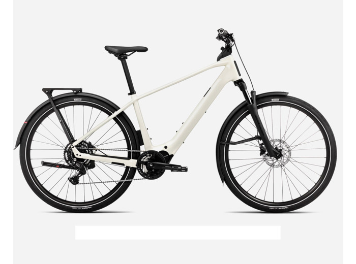 Vélo urbain/trekking électrique KEMEN TOUR 30 Blanc Ivoire