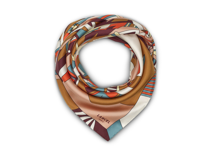Motif Arabesque - Carré - Petit modèle - Twill de soie
