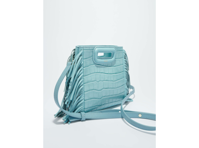 Sac M Mini en cuir effet croco