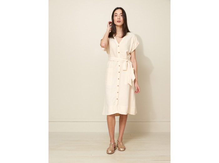 ROBE CHEMISE LIN VISC