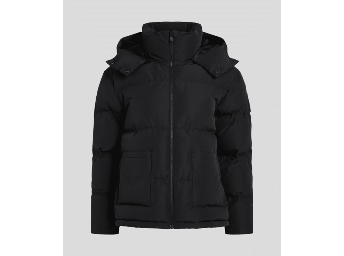 RUBBER PATCH HOODIE PUFFER