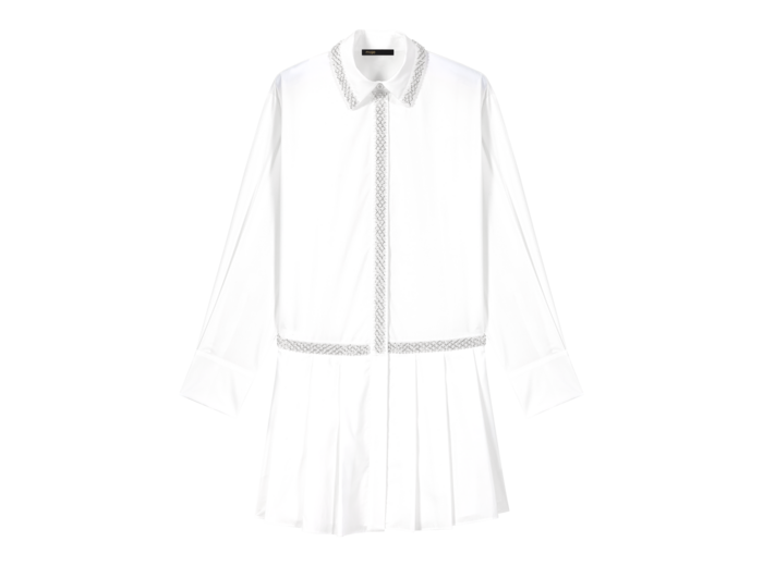Robe chemise ornée de perles