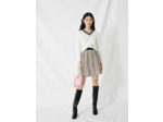 Pull en maille fantaisie à col V