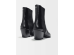 Bottines en cuir lisse mi-haute