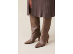 Bottes talons cuir lisse