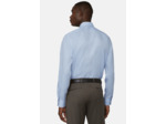 Chemise Bleu Clair En Coton Motif Prince-De-Galles Regular Fit