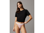 STRING THONG EN COTON ÉLASTIQUE RIBBÉ - PACK DE 3