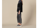 Cardi-coat à empiècement en jean