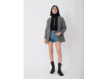 Short en jean patché