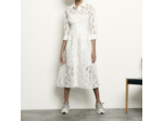 Robe longue chemise en broderie