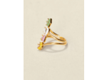 Bague ornée de strass et émail