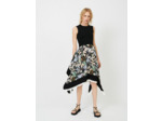 Robe trompe l'œil en satin imprimé