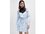 Robe chemise trompe-l'œil à rayures