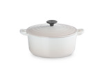 Cocotte ronde 24cm en fonte émaillée meringue