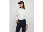 Chemise blanche en voile à col claudine