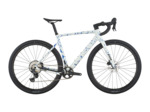 Vélo de gravel ADDICT GRAVEL 30 Blanc/Bleu Éclaboussures