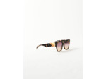 Lunettes de soleil carrées brunes