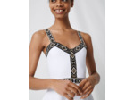 Robe patineuse en maille blanche