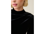 Top cintré velours noir