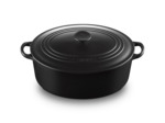 Cocotte ovale 31cm en fonte émaillée noire