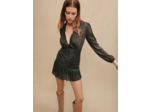 Robe courte fibres métallisées