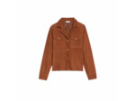 Veste en daim à pressions dorés