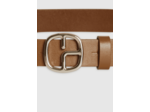Ceinture cuir monogramme marron