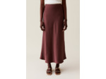 Jupe midi fluide satinée
