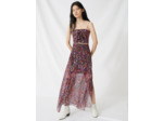 Jupe à motif floral en soie