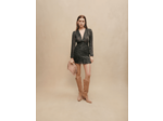 Robe courte fibres métallisées