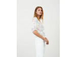Top en jacquard imprimé noué