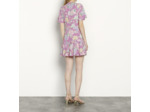 Robe courte en jacquard imprimé