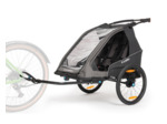Remorque pour enfant 2 places DOUBLE PURE Noir/Gris