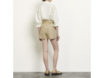 Short à rayures en lin